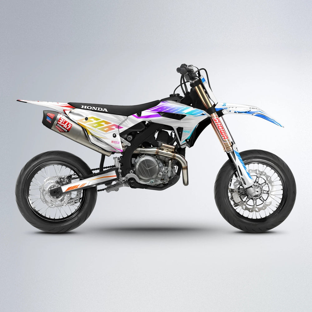 EKKE Honda supermoto graphics kit in Sunset Fade