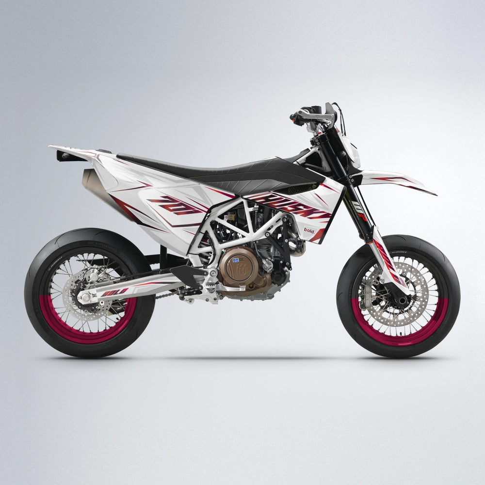 EKKE Husqvarna 701 supermoto graphics kit in Black & Red