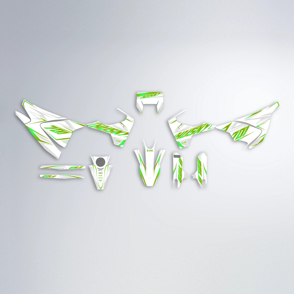 EKKE Husqvarna 701 graphics kit parts layout in Green