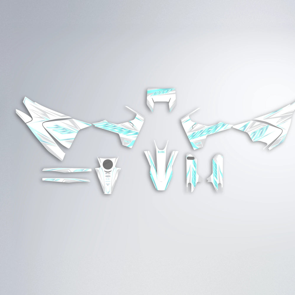 EKKE Husqvarna 701 graphics kit parts layout in Mint