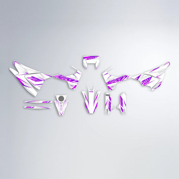 EKKE Husqvarna 701 graphics kit parts layout in Pink