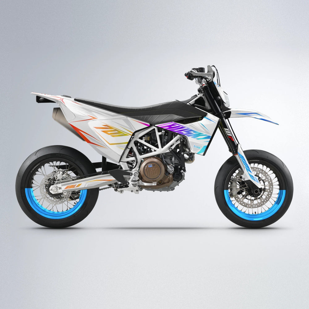 EKKE Husqvarna 701 supermoto graphics kit in Sunset Fade