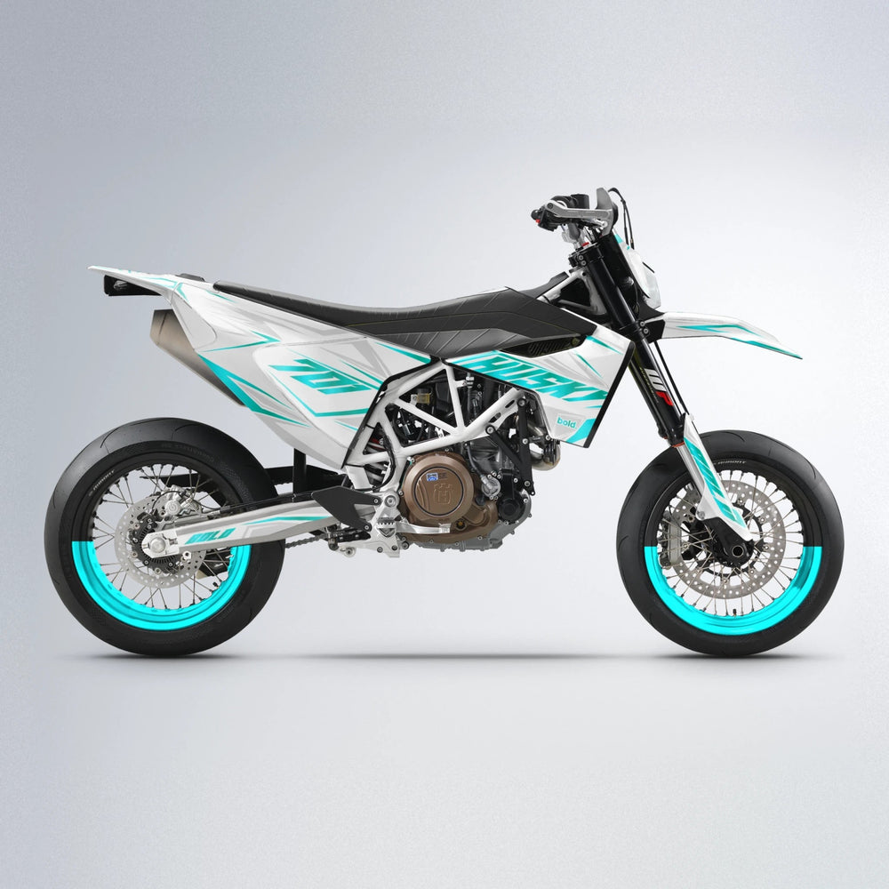 EKKE Husqvarna 701 supermoto graphics kit in Teal