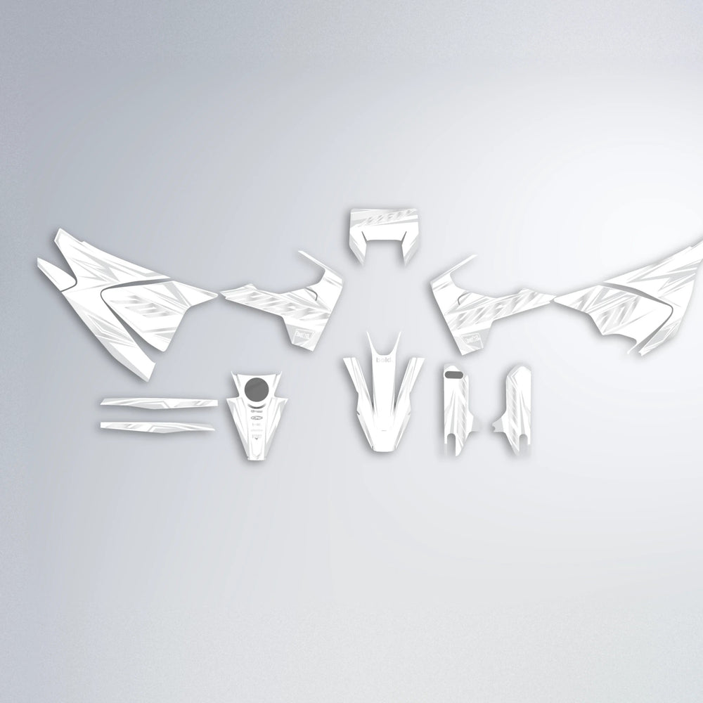 EKKE Husqvarna 701 graphics kit parts layout in White