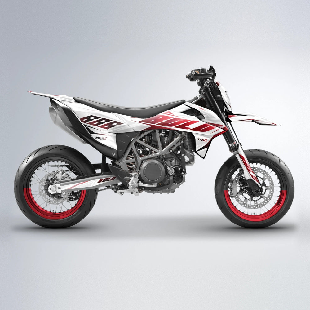 EKKE KTM SMC 690 supermoto graphics kit in Black & Red