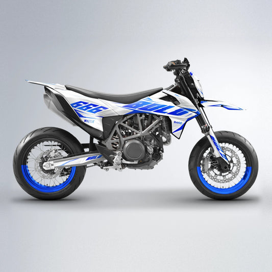 EKKE KTM SMC 690 supermoto graphics kit in Blue