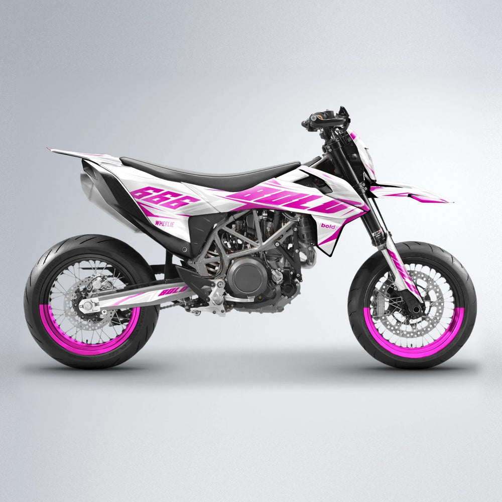 EKKE KTM SMC 690 supermoto graphics kit in Pink