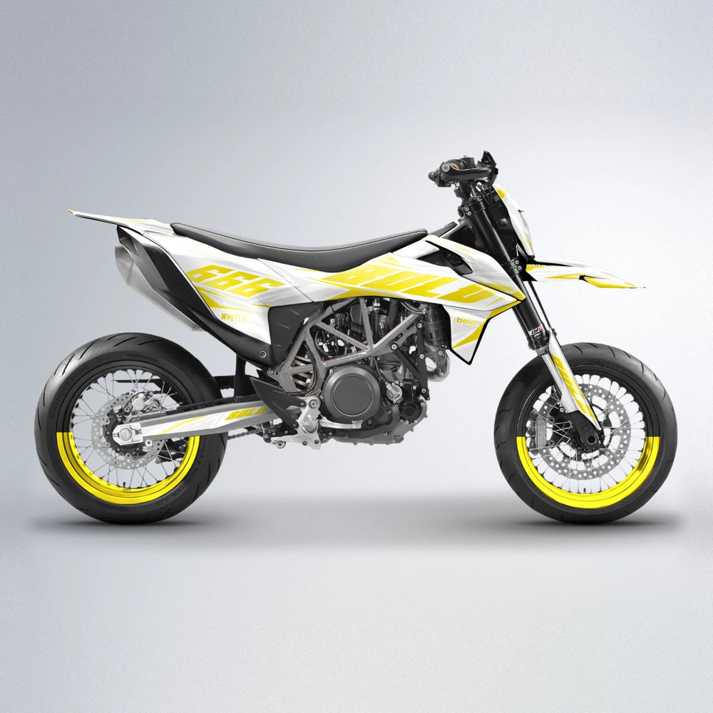 EKKE KTM SMC 690 supermoto graphics kit in Yellow
