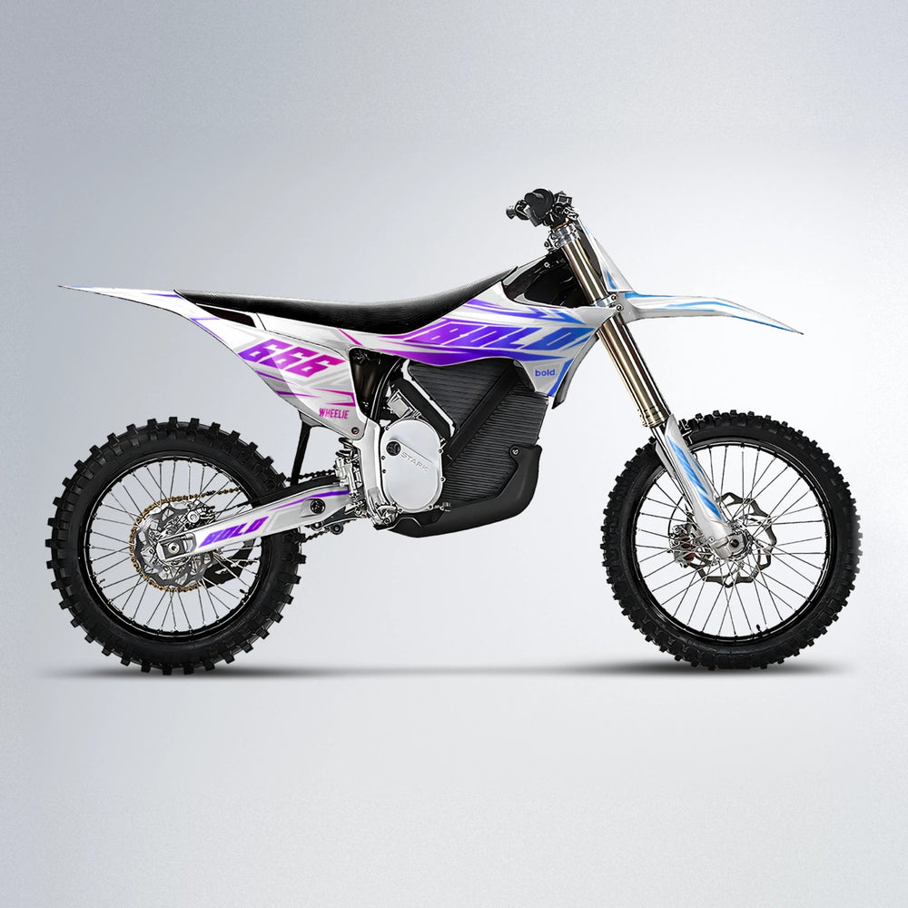 EKKE Stark Varg MX motocross graphics kit in Blue Purple Fade
