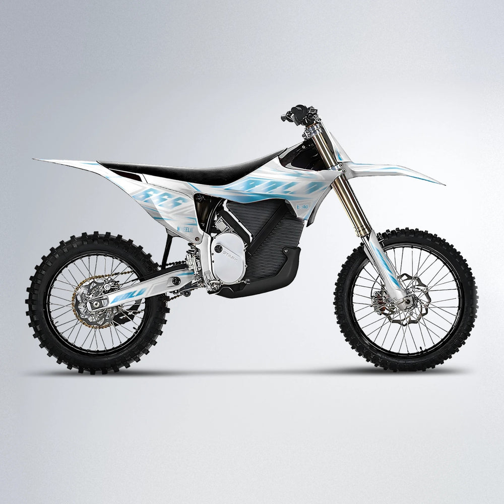 EKKE Stark Varg MX motocross graphics kit in Light Blue & White