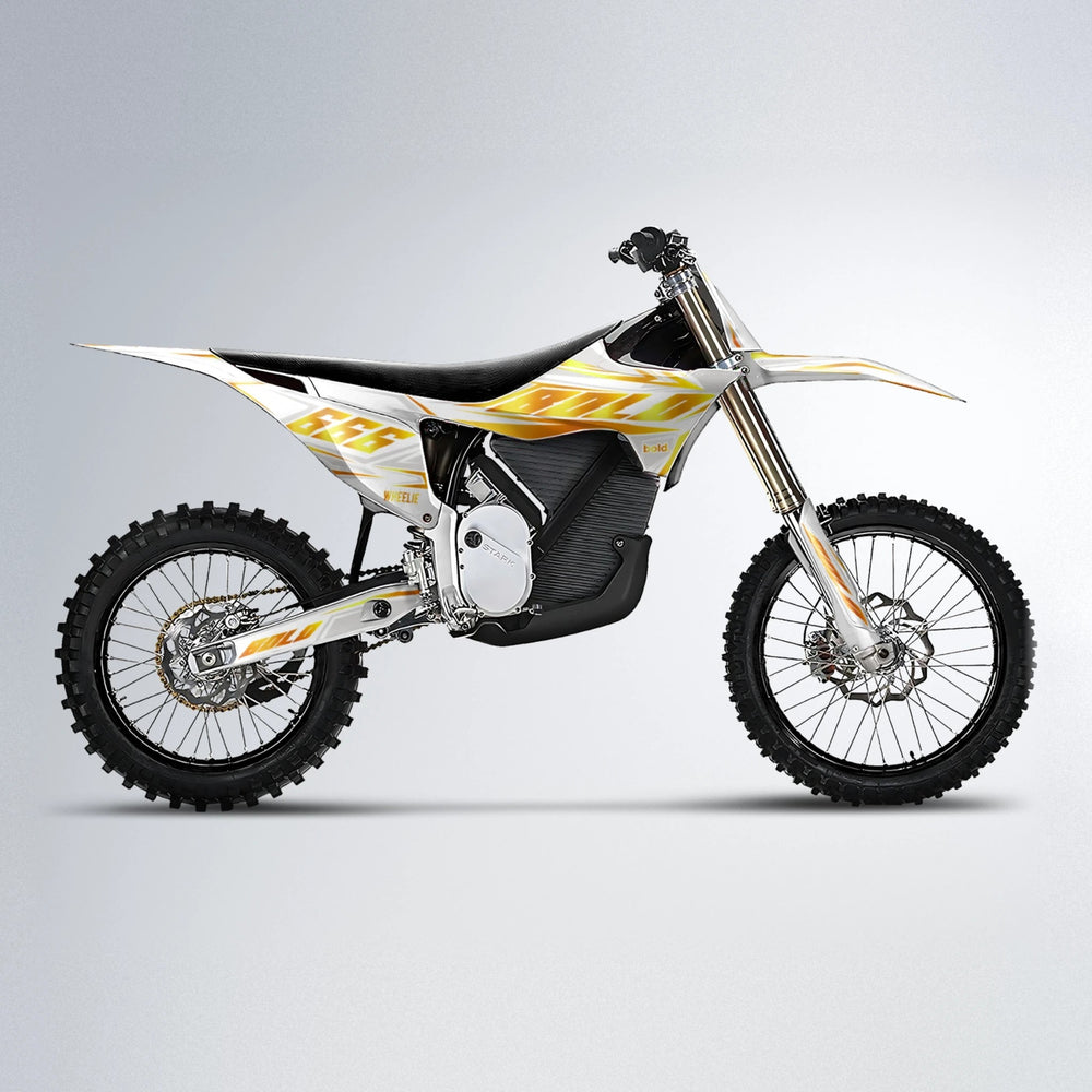 EKKE Stark Varg MX motocross graphics kit in Orange & Yellow