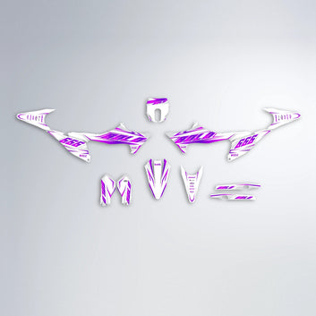 EKKE Stark Varg MX graphics kit parts layout in Purple