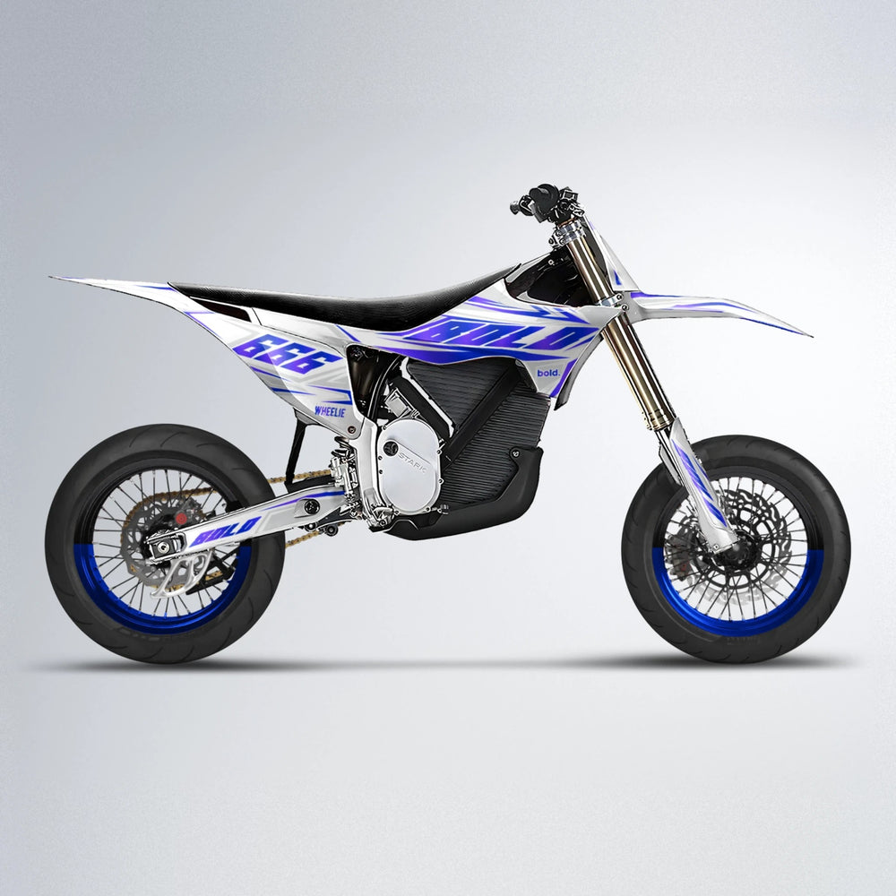 EKKE Stark Varg SM supermoto graphics kit in Blue