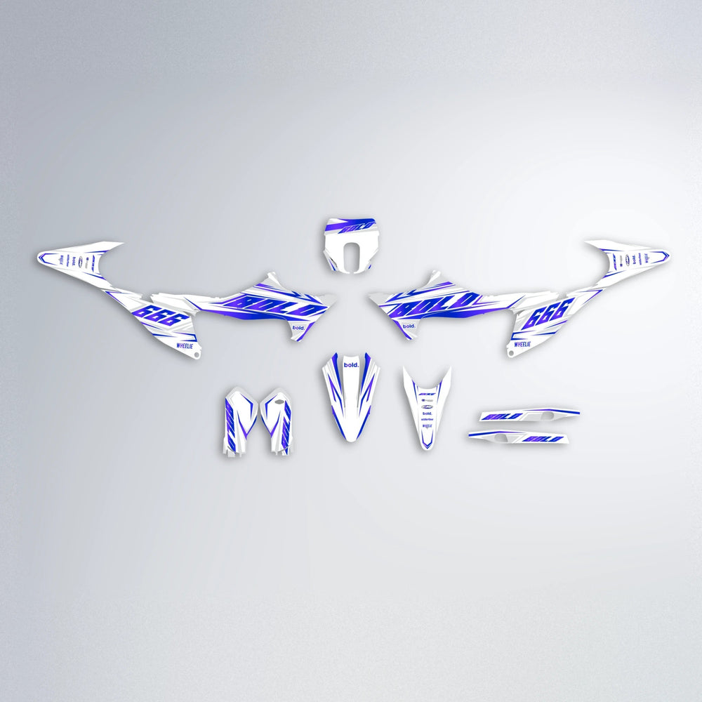 EKKE Stark Varg SM graphics kit parts layout in Blue