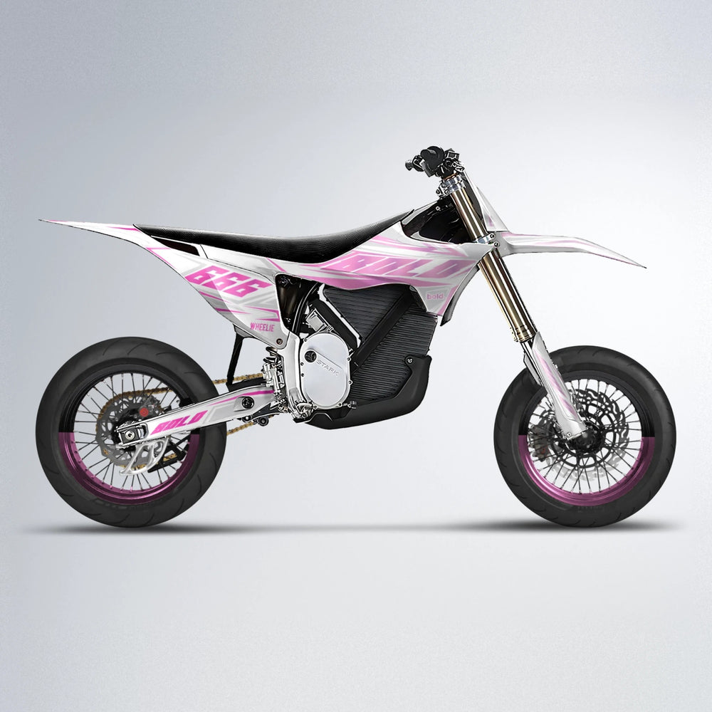 EKKE Stark Varg SM supermoto graphics kit in Flamingo