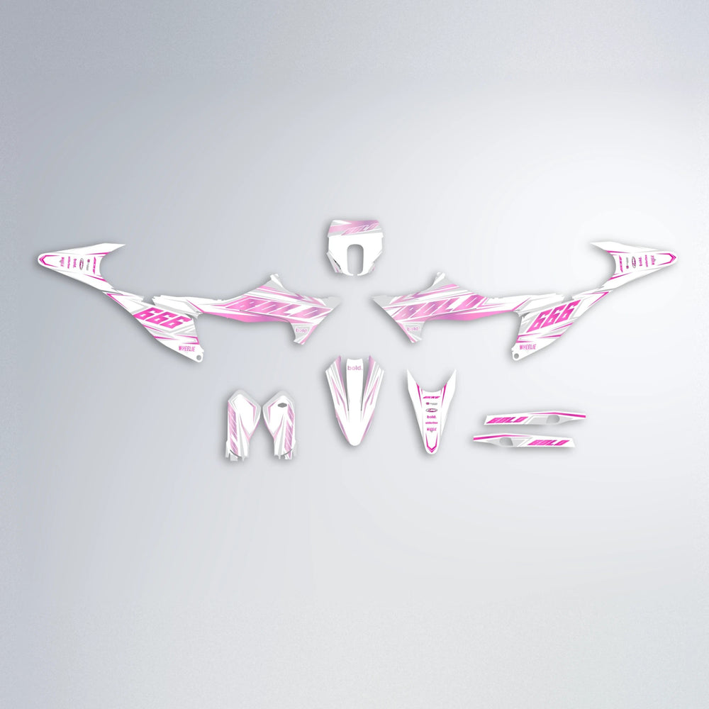 EKKE Stark Varg SM graphics kit parts layout in Flamingo