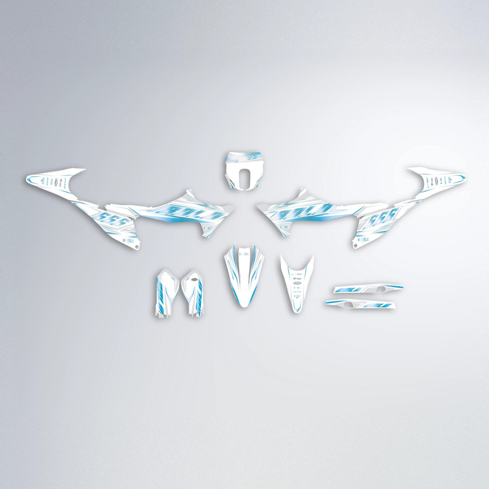 EKKE Stark Varg SM graphics kit parts layout in Light Blue & White