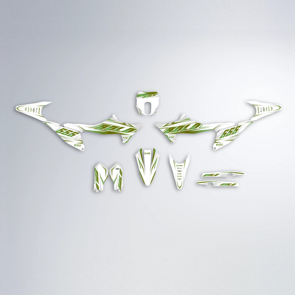 EKKE Stark Varg SM graphics kit parts layout in Olive