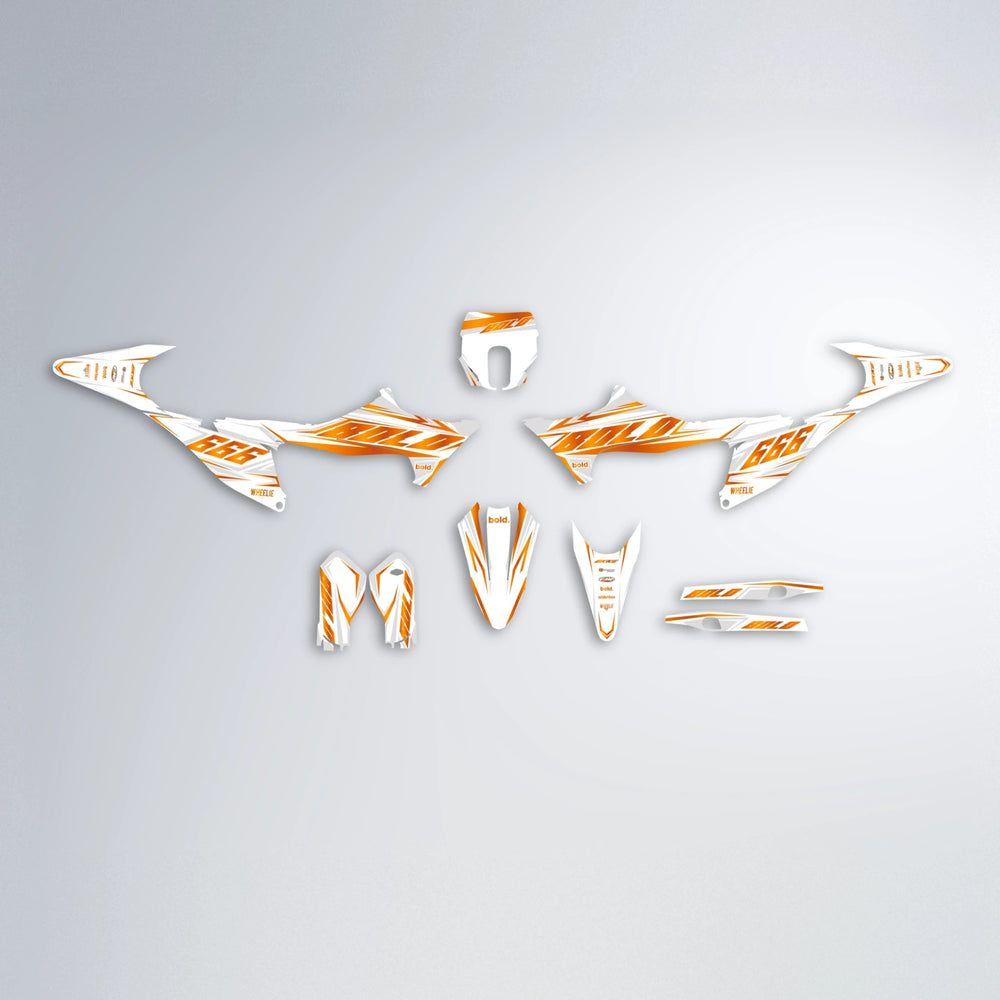 EKKE Stark Varg SM graphics kit parts layout in Orange