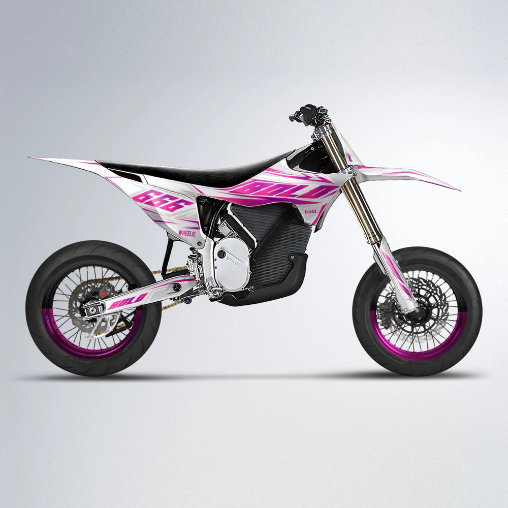 EKKE Stark Varg SM supermoto graphics kit in Pink