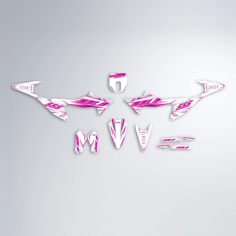 EKKE Stark Varg SM graphics kit parts layout in Pink