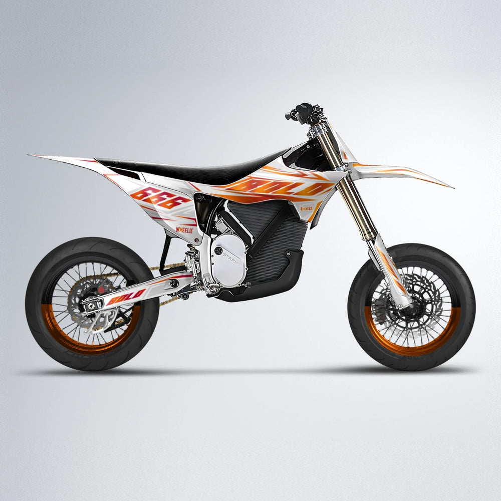 EKKE Stark Varg SM supermoto graphics kit in Red & Orange