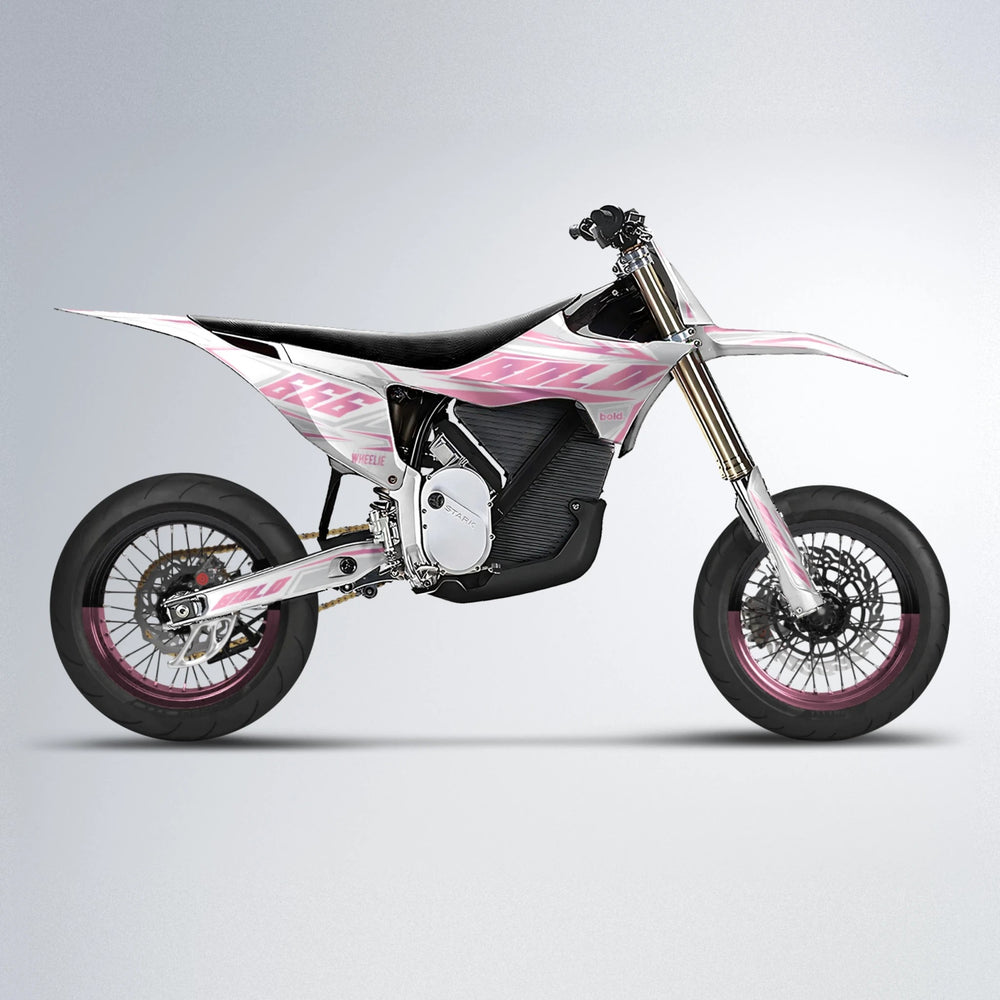 EKKE Stark Varg SM supermoto graphics kit in Sakura Pink