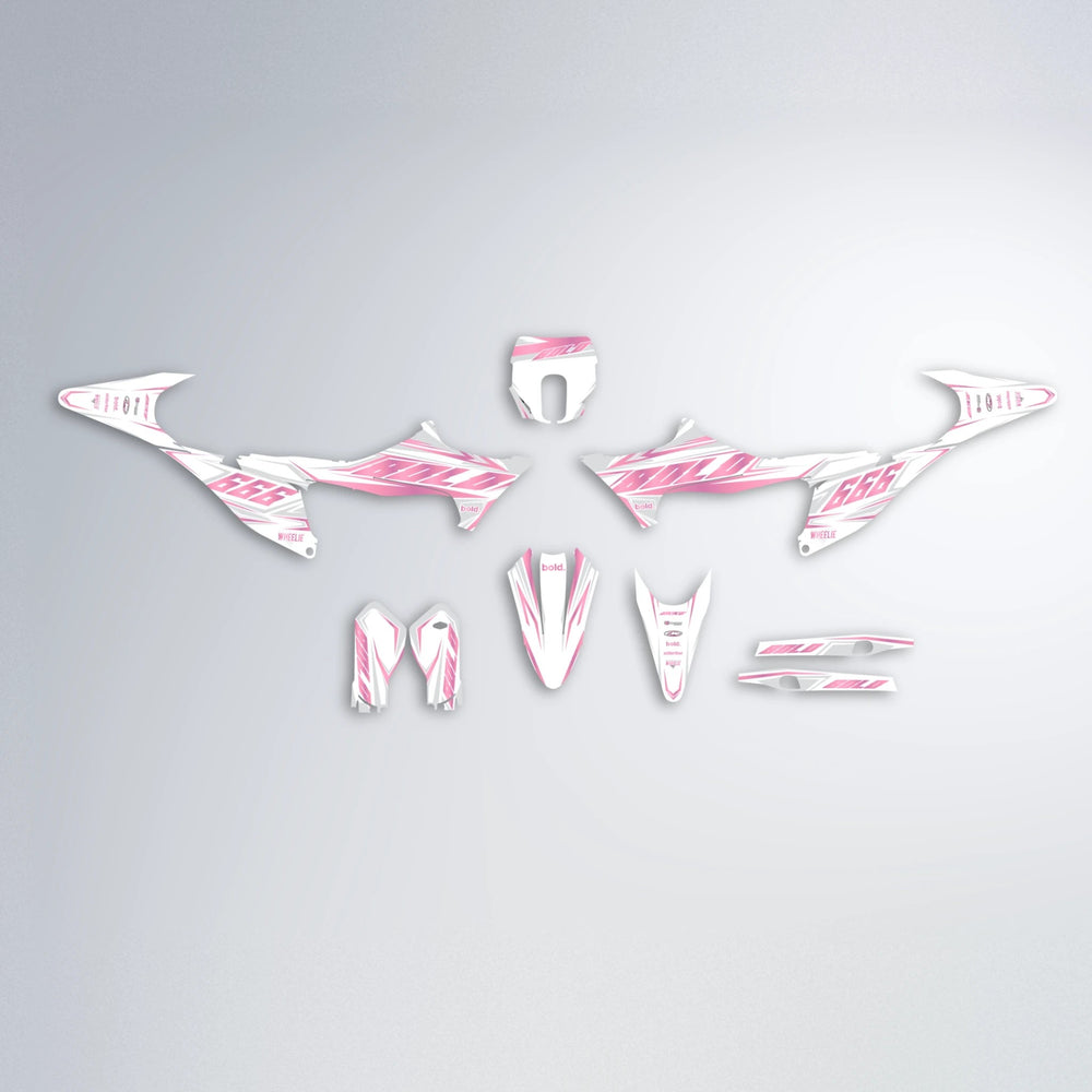 EKKE Stark Varg SM graphics kit parts layout in Sakura Pink