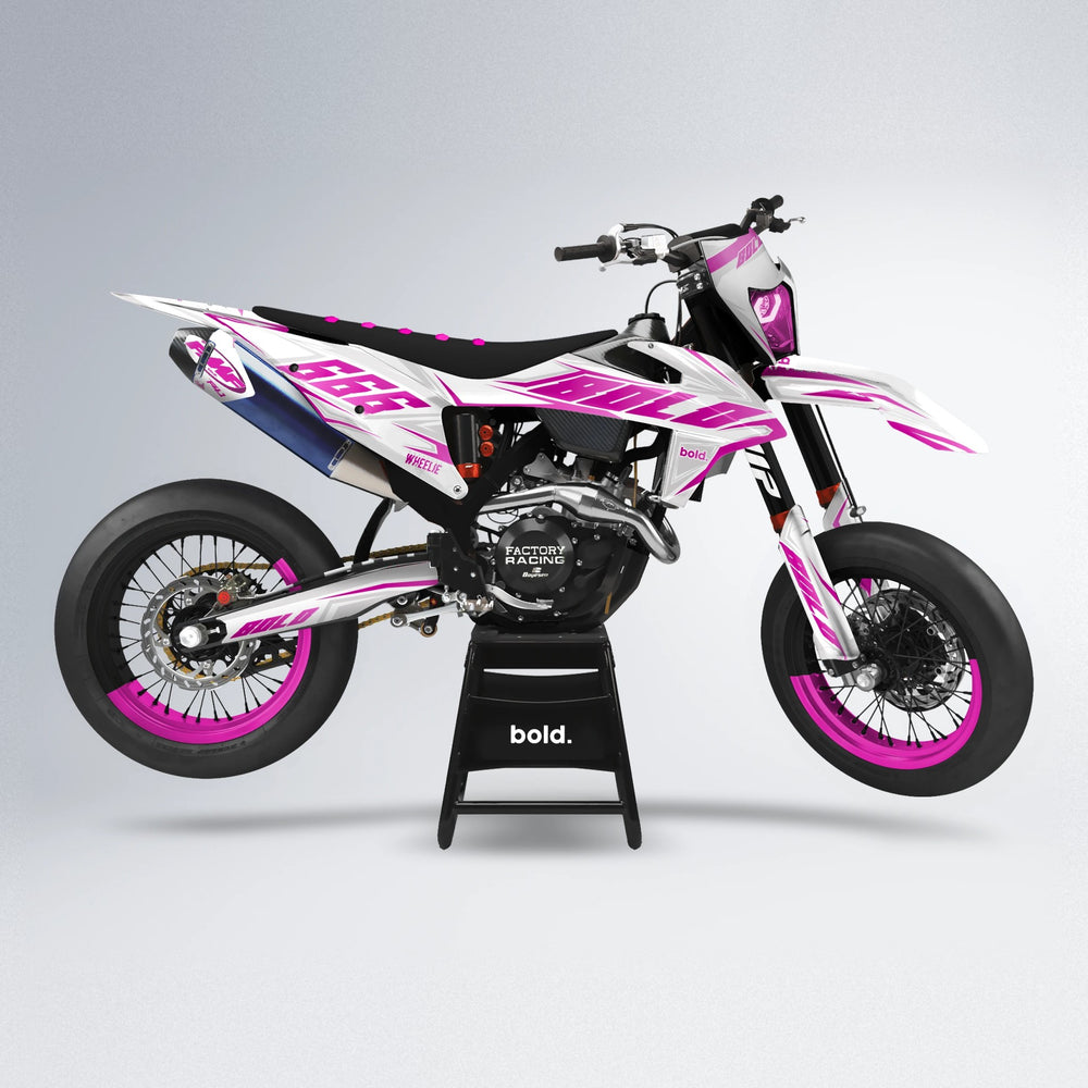 EKKE supermoto graphics kit in Pink