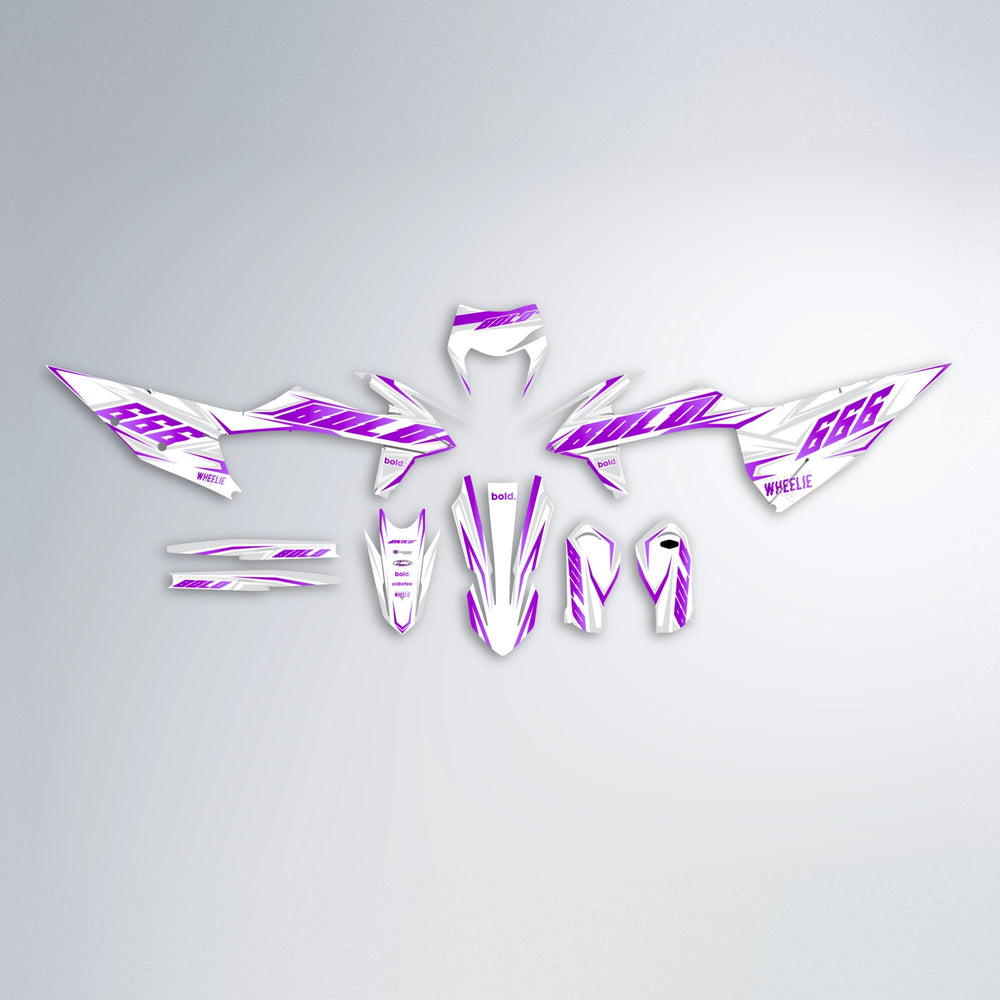 EKKE graphics kit parts layout in Purple