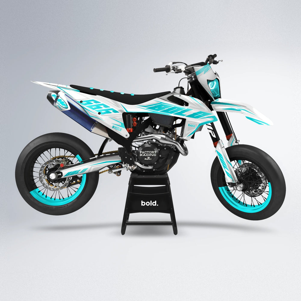 EKKE supermoto graphics kit in Teal