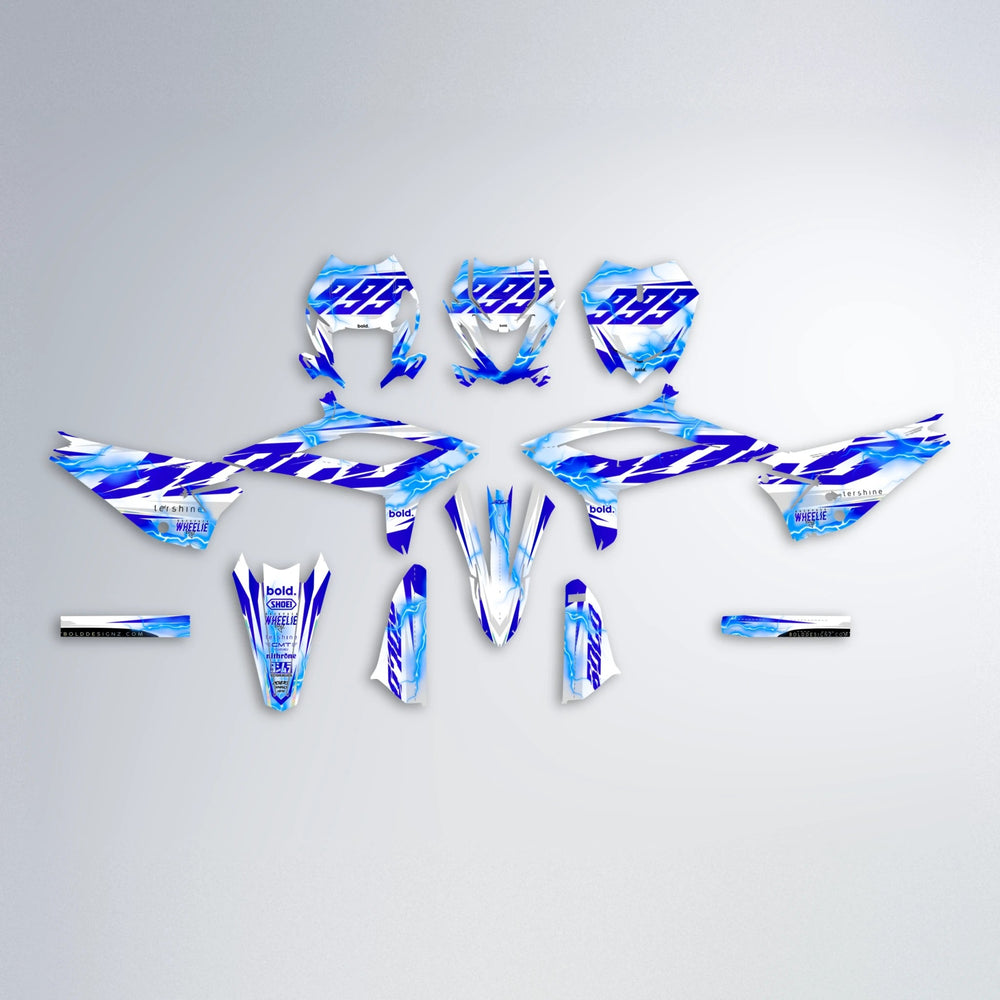 EKKE V2 Beta graphics kit parts layout in Blue