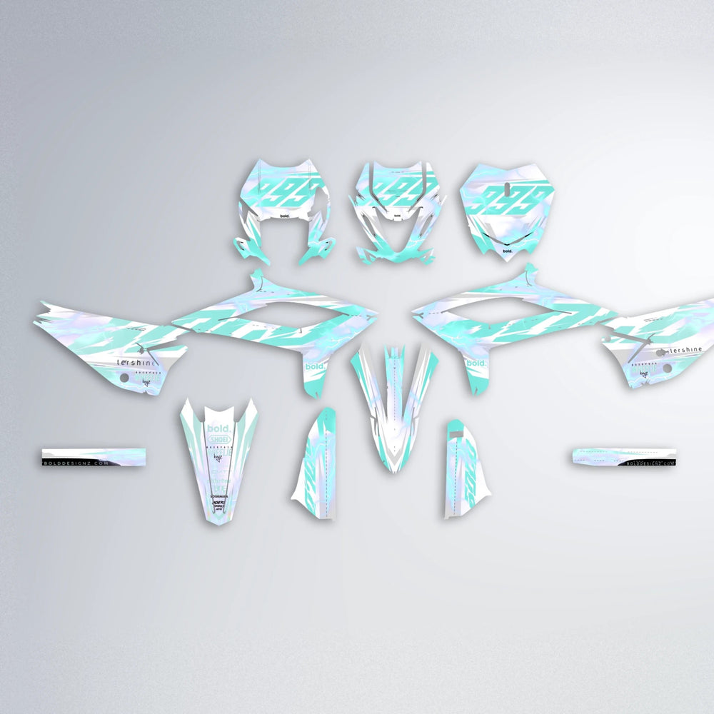 EKKE V2 Beta graphics kit parts layout in Mint