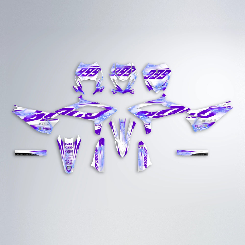 EKKE V2 Beta graphics kit parts layout in Purple