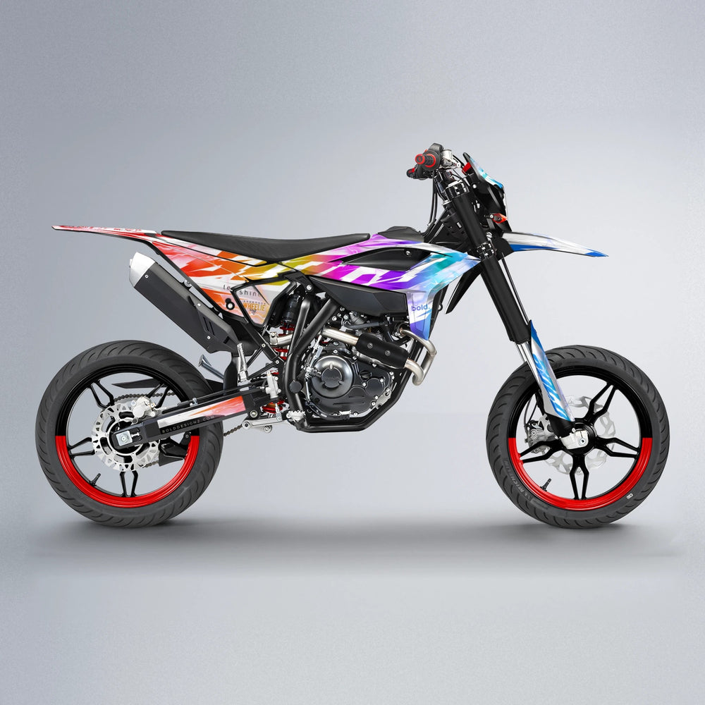 EKKE V2 Beta supermoto graphics kit in Sunset Fade