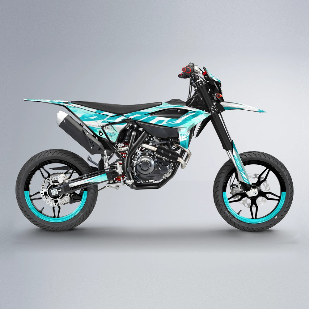 EKKE V2 Beta supermoto graphics kit in Teal