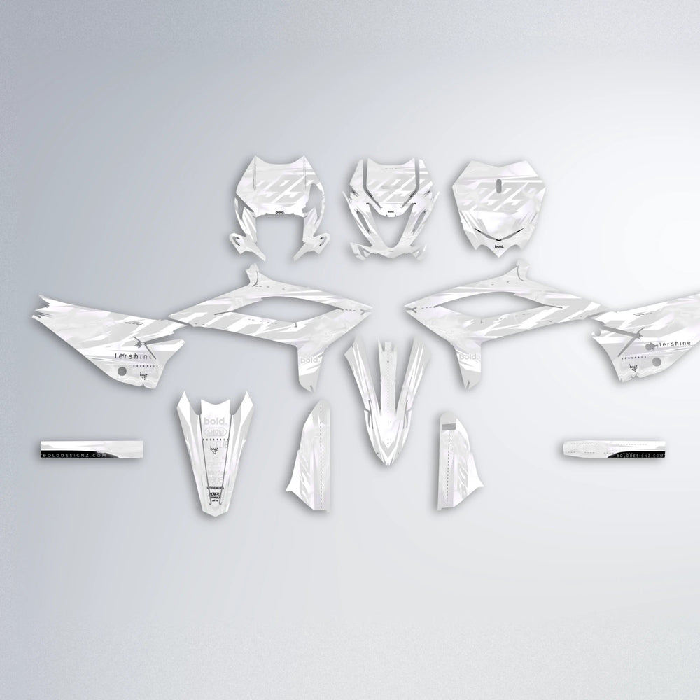 EKKE V2 Beta graphics kit parts layout in White
