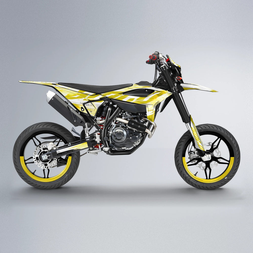EKKE V2 Beta supermoto graphics kit in Yellow