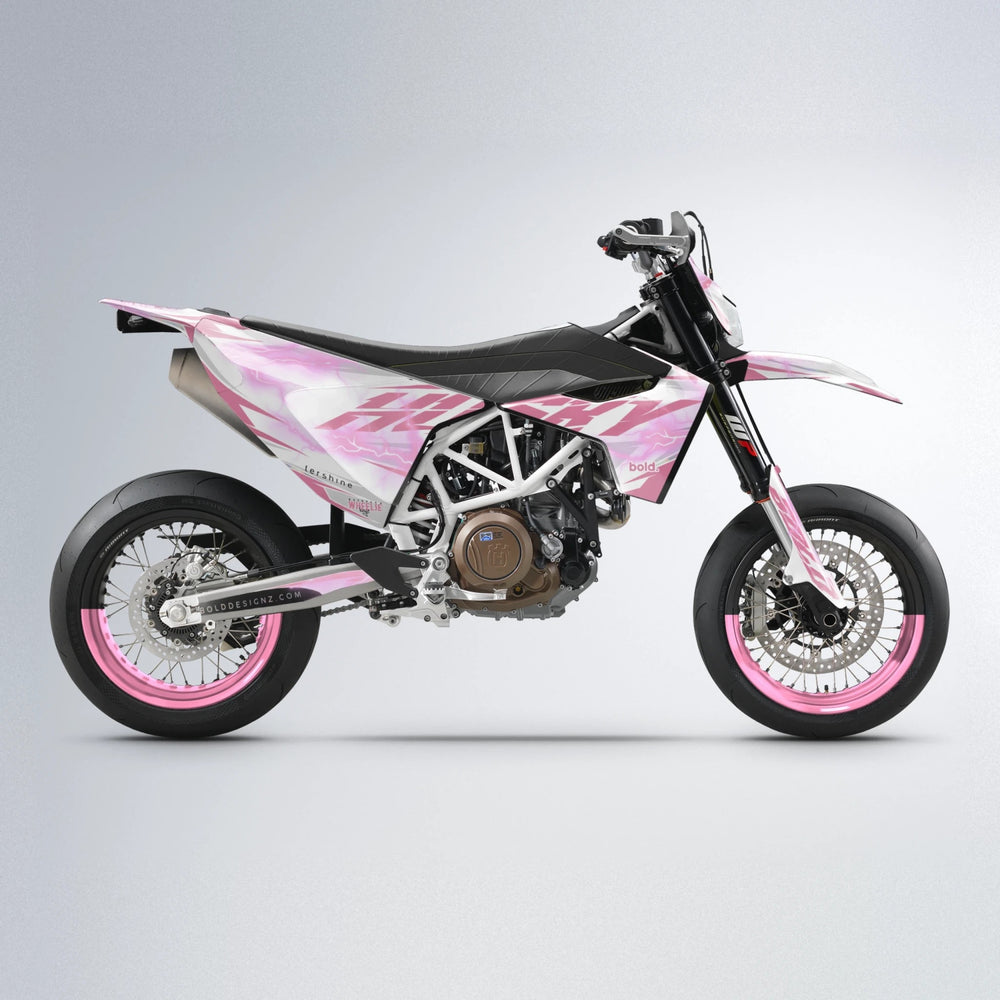 EKKE V2 Husqvarna 701 supermoto graphics kit in Sakura Pink