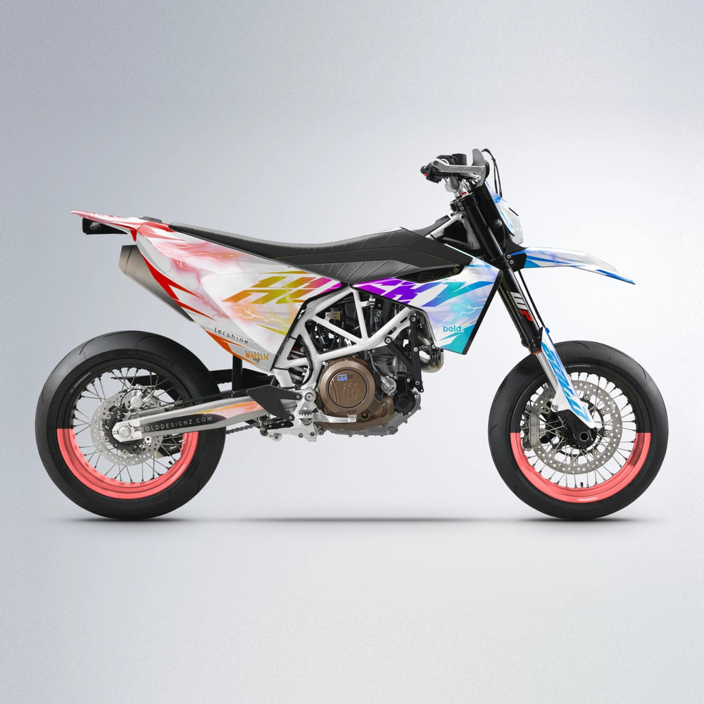 EKKE V2 Husqvarna 701 supermoto graphics kit in Sunset Fade