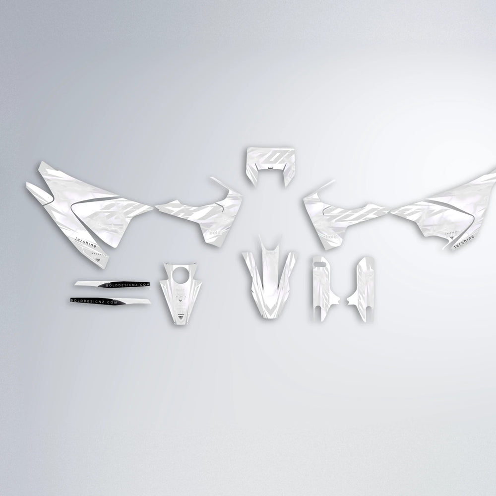 EKKE V2 Husqvarna 701 graphics kit parts layout in White