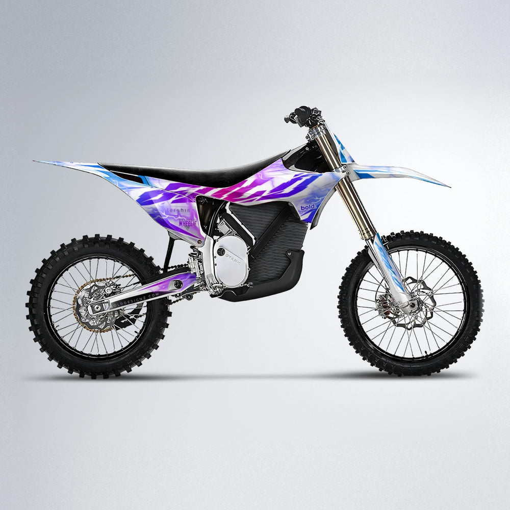 EKKE V2 Stark Varg MX motocross graphics kit in Blue Purple Fade