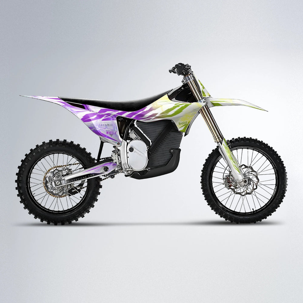 EKKE V2 Stark Varg MX motocross graphics kit in Purple & Yellow