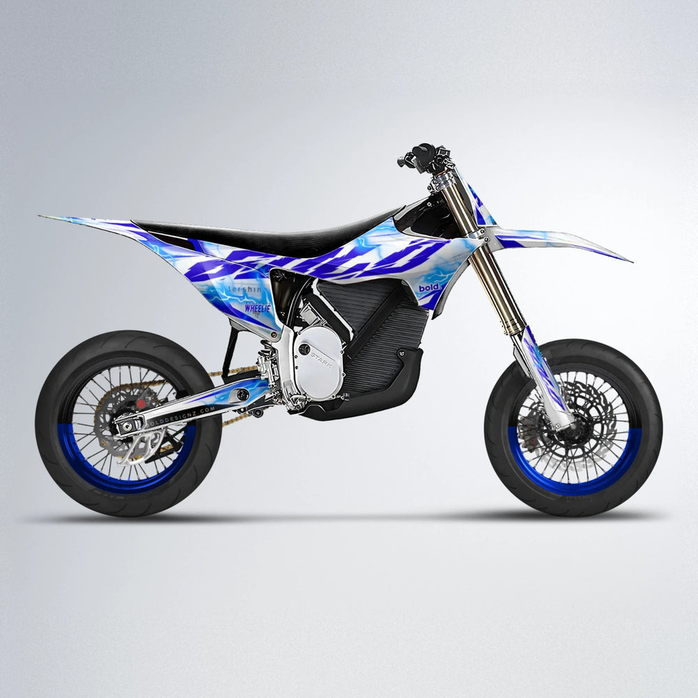 EKKE V2 Stark Varg SM supermoto graphics kit in Blue