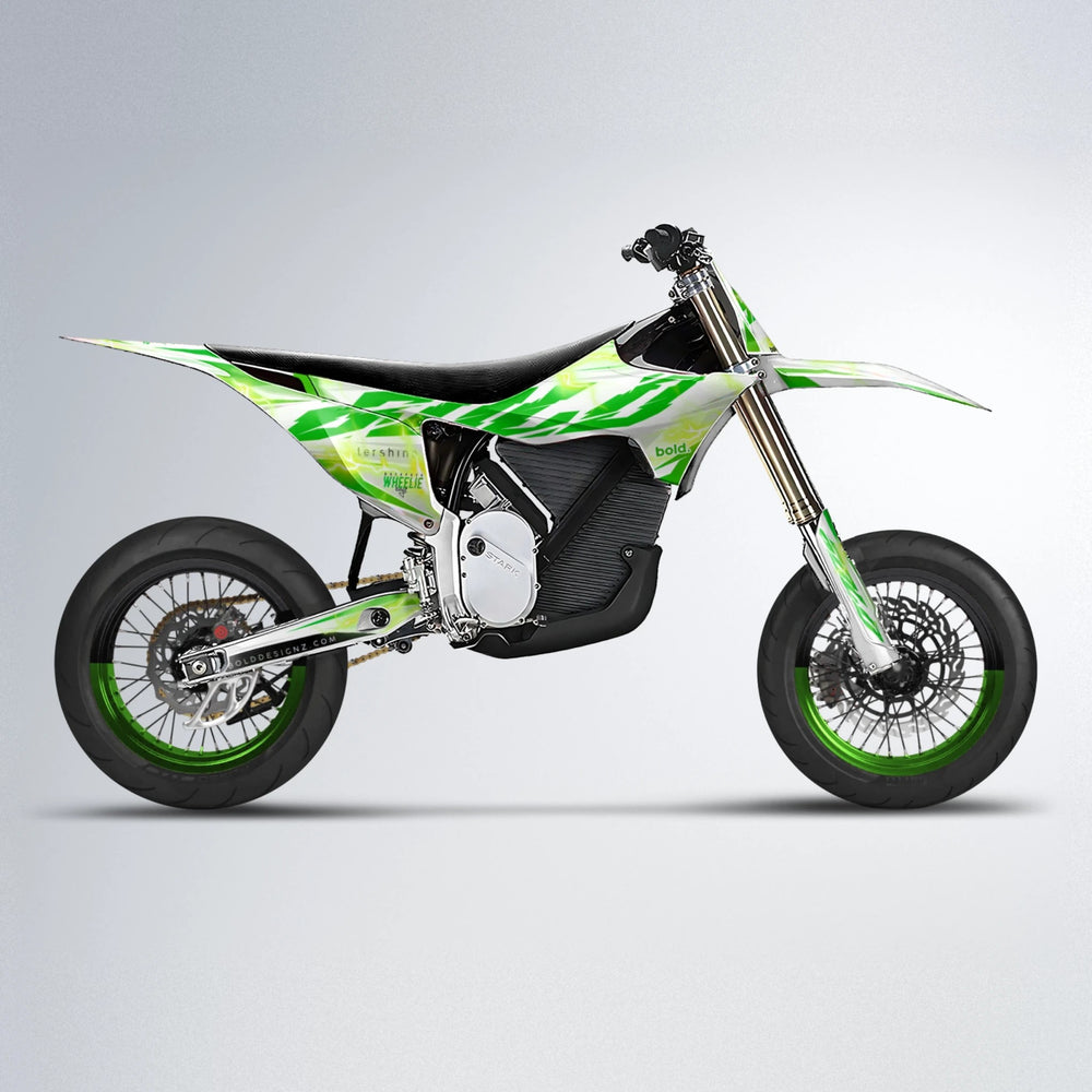 EKKE V2 Stark Varg SM supermoto graphics kit in Green