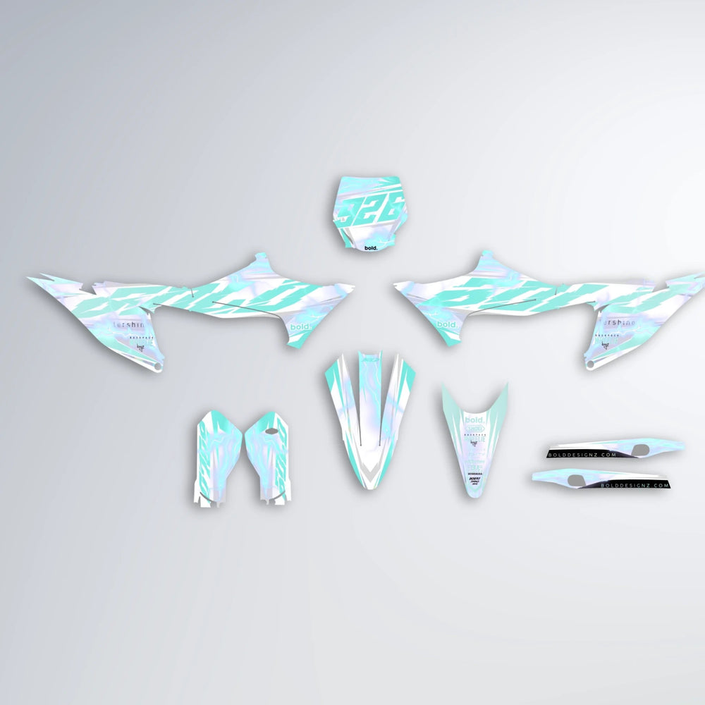 EKKE V2 Stark Varg SM graphics kit parts layout in Mint