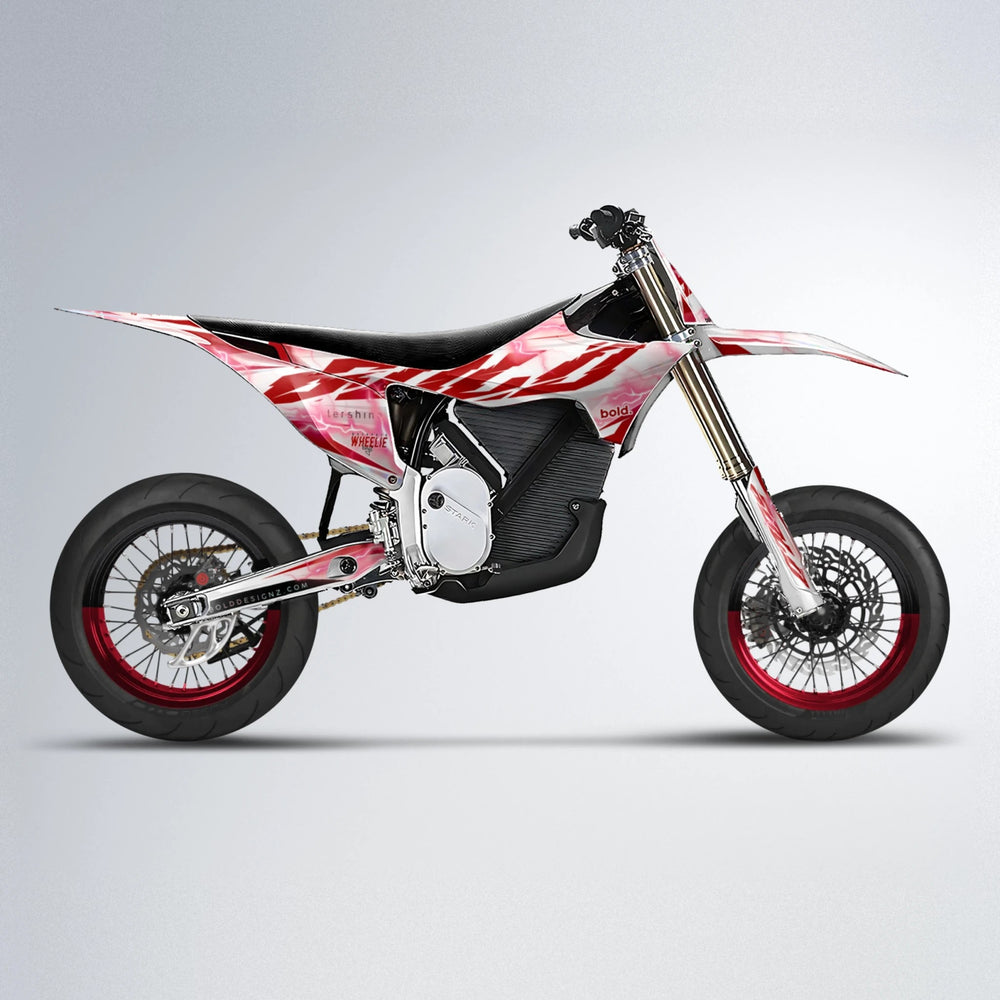 EKKE V2 Stark Varg SM supermoto graphics kit in Red