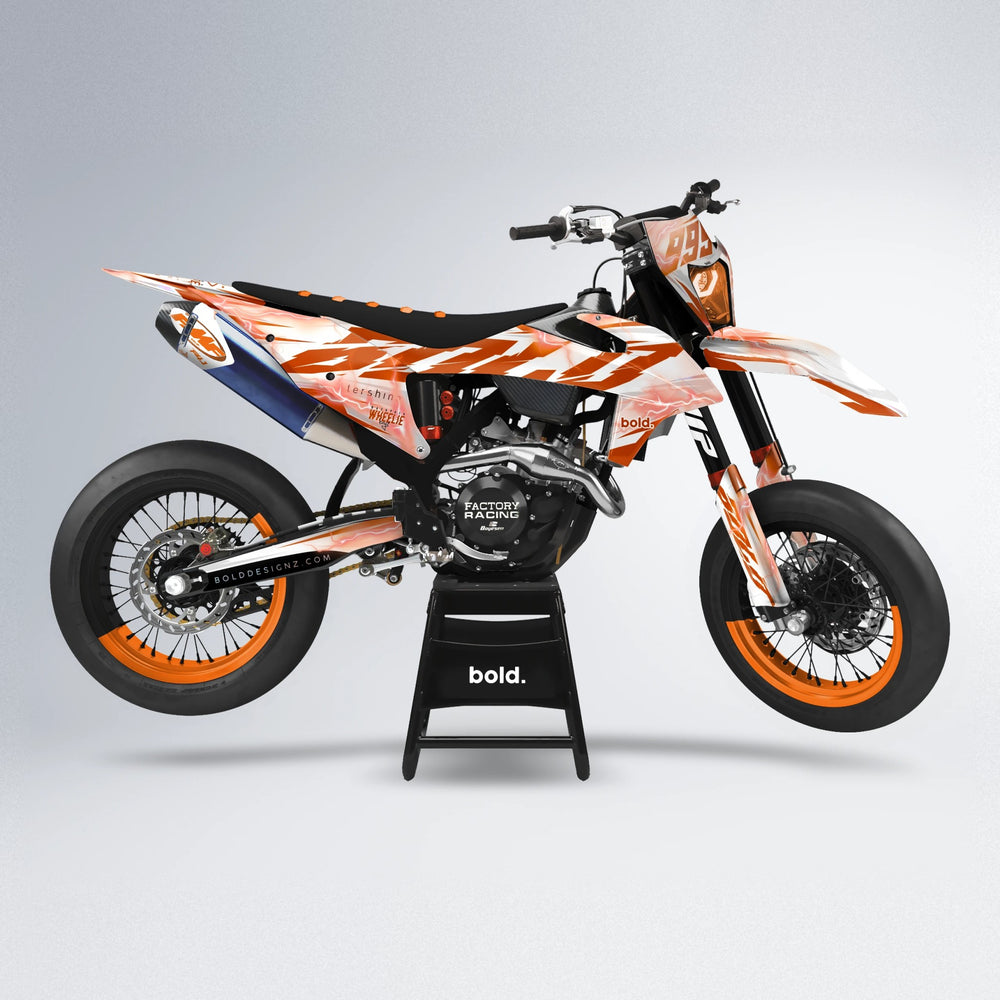 EKKE V2 supermoto graphics kit in Orange
