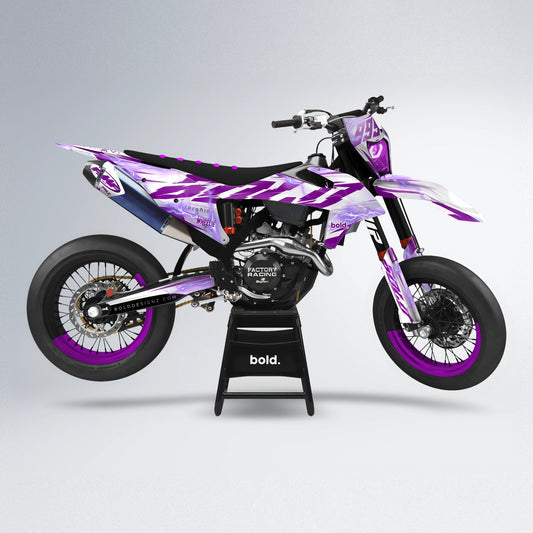 EKKE V2 supermoto graphics kit in Pink