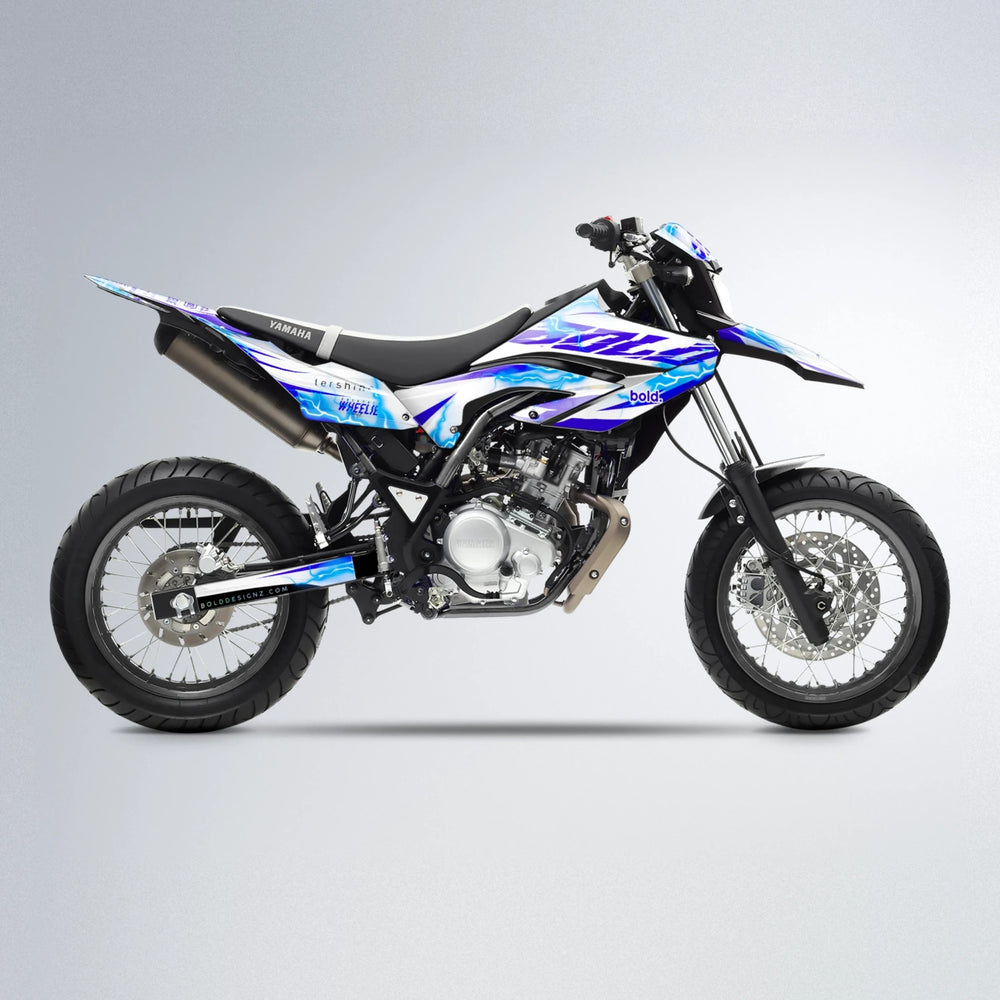 EKKE V2 Yamaha WR 125X supermoto graphics kit in Blue